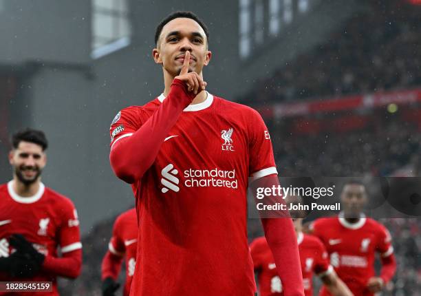 During the Premier League match between Liverpool FC and Fulham FC at Anfield on December 03, 2023 in Liverpool, England.