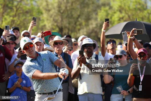 Dean Burmester of South Africa plays a shot during day four of the Investec South African Open Championship at Blair Atholl Golf & Equestrian Estate...