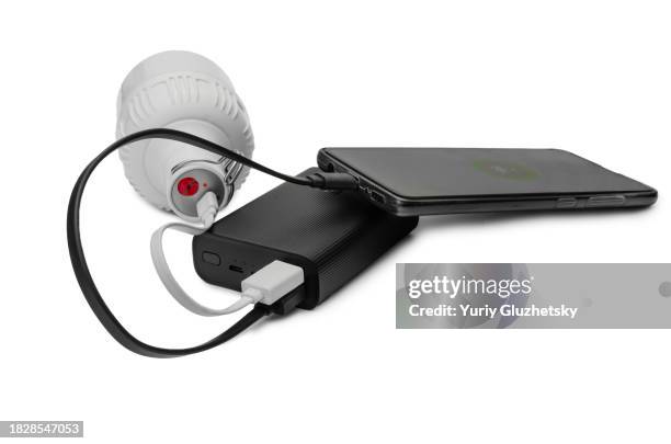 Portable battery in the process of charging.