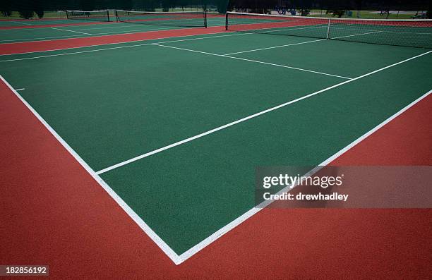 close up image of a tennis court - tennis court stock pictures, royalty-free photos & images
