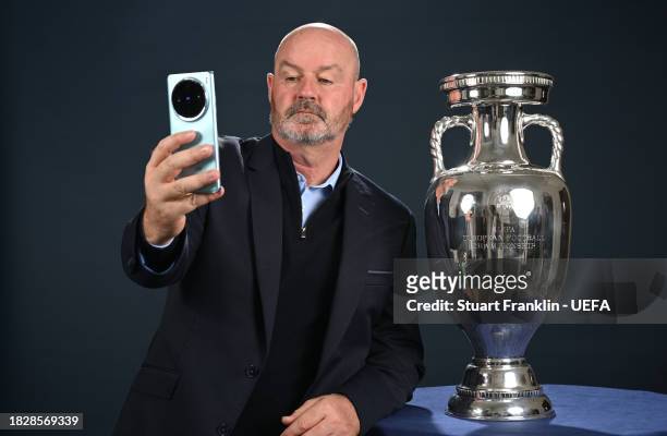 Steve Clarke, head coach of Scotland poses for a picture ahead of the UEFA EURO 2024 Final Tournament Draw at the Atlantic hotel on December 02, 2023...