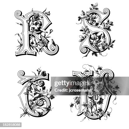 Initials with Angels Initials with Angels