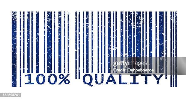 bar code indicating top quality products or services - barcode stock illustrations