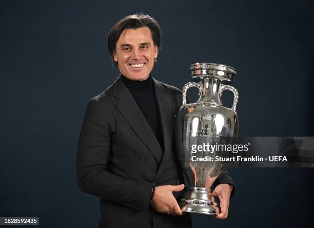 Vincenzo Montell, head coach of Turkey poses for a picture ahead of the UEFA EURO 2024 Final Tournament Draw at the Atlantic hotel on December 02,...