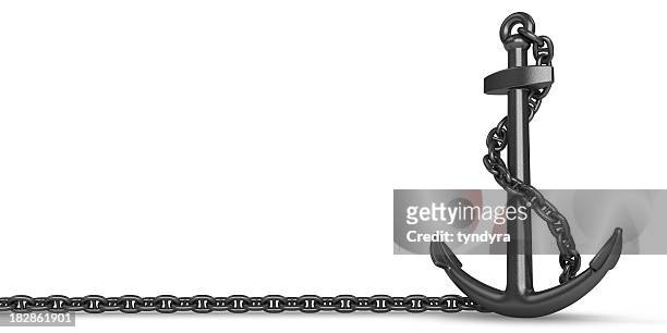 anchor & chain - anchor chain stock pictures, royalty-free photos & images