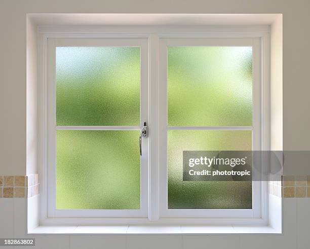 frosted glass windows - frosted glass stockfoto's en -beelden