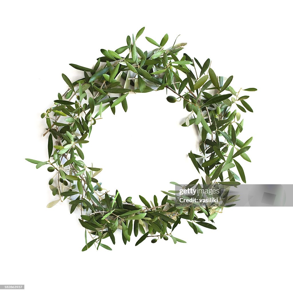 Olive tree branch wreath