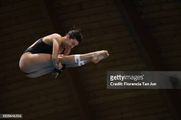 Valeria Antolino Pacheco of Spain in action during the women's 10m final on day 3 of the Madrid International Diving Meet 2023 on December 03, 2023...