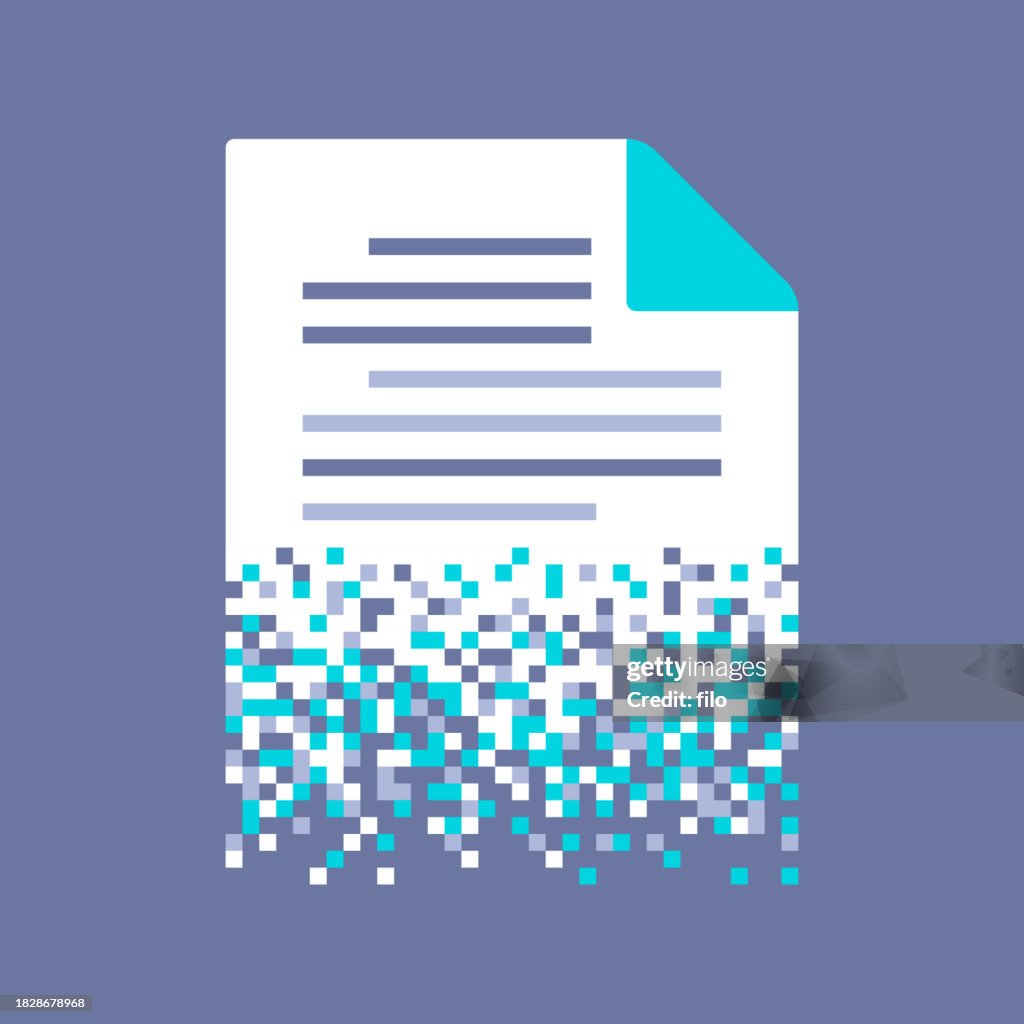 Pixel de documento digital Digitalizar Censura de digitalização Papel dobrado