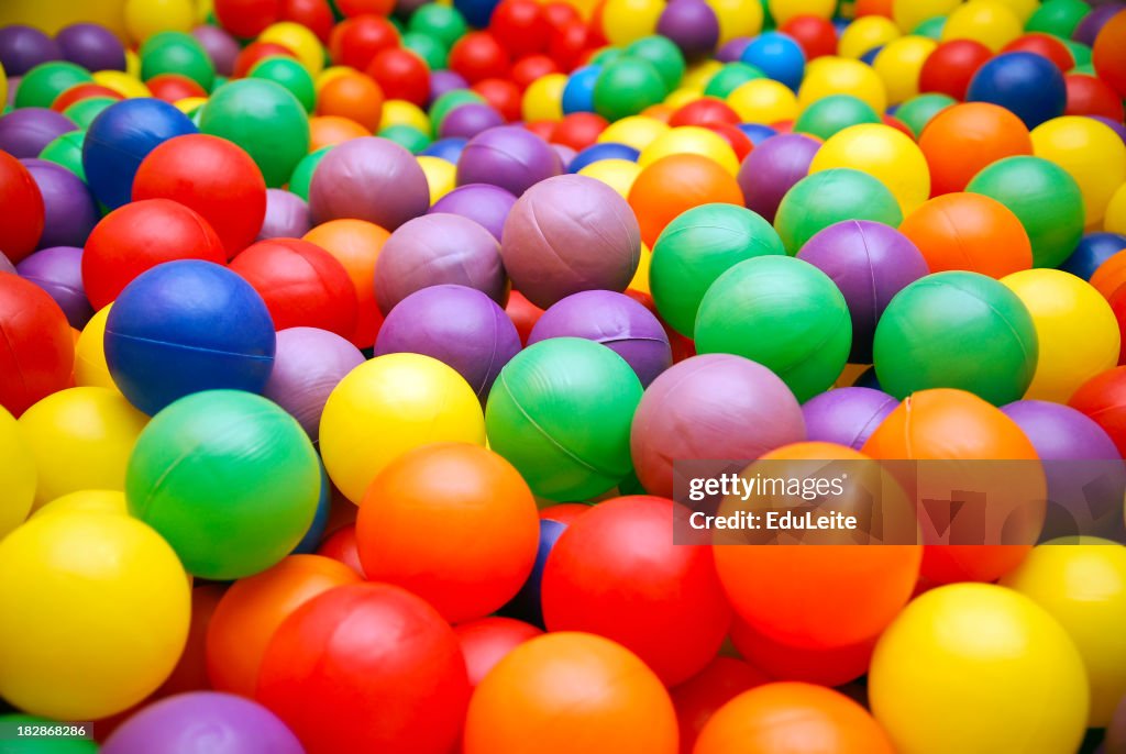 Ball pool close-up