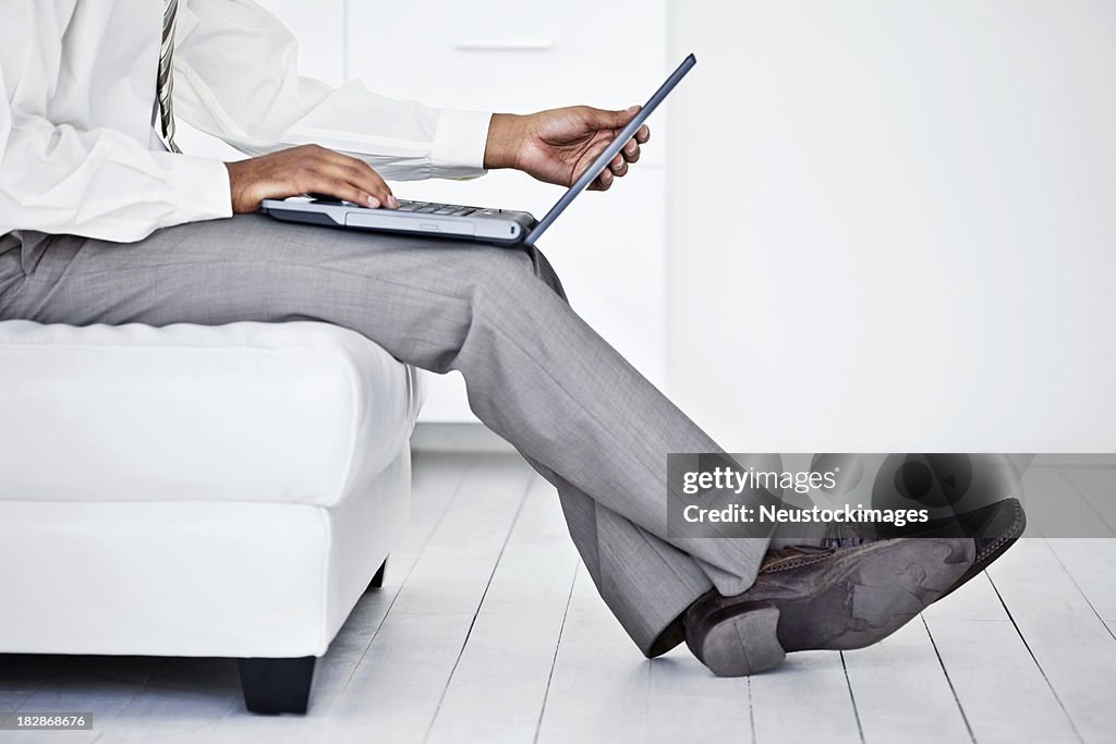 Businessman Working With a Laptop