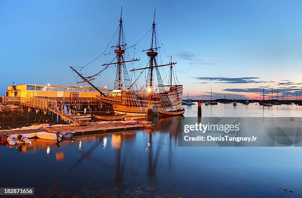 mayflower ii - massachusetts bay stock pictures, royalty-free photos & images