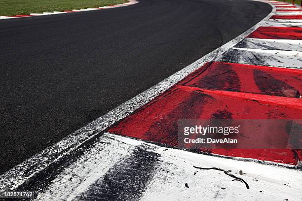 fia curb on a motorsports race track - motorsport stock pictures, royalty-free photos & images