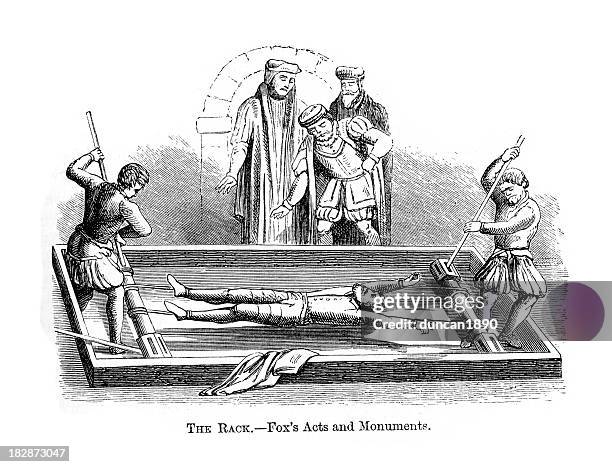 the rack - torture - spanish inquisition stock illustrations