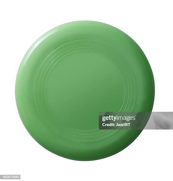 frisbee mit clipping path (isoliert auf weißem hintergrund - frisbee stock-fotos und bilder