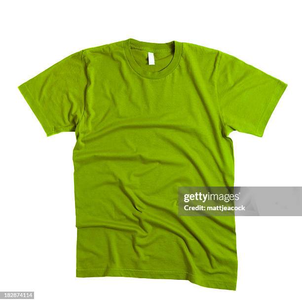 green t-shirt - t shirt stockfoto's en -beelden