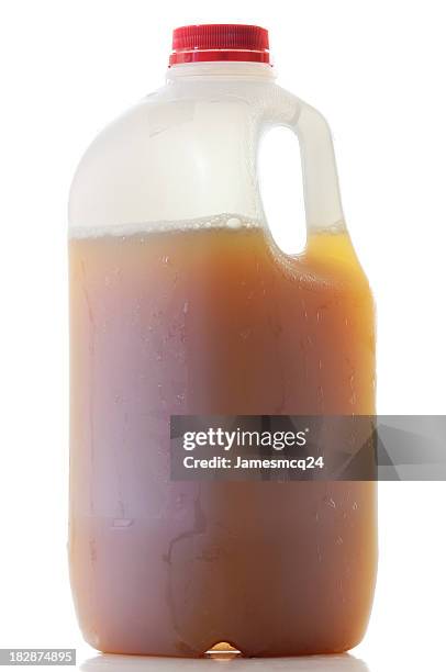 jug of apple cider - apple juice stock pictures, royalty-free photos & images