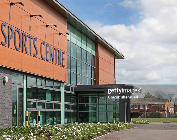 sports centre - sports centre exterior stock pictures, royalty-free photos & images