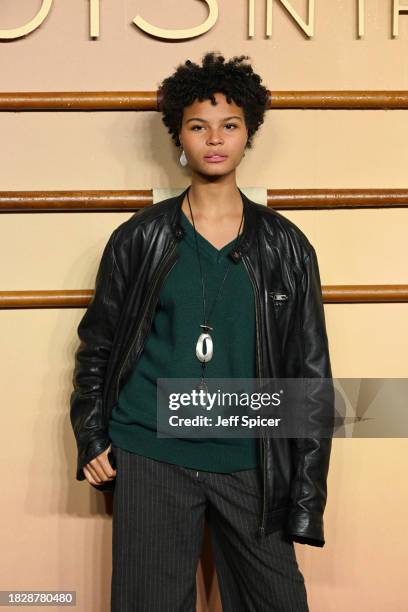 Indeyarna Donaldson-Holness attends "The Boys In the Boat" UK Special Screening at the Curzon Mayfair on December 03, 2023 in London, England. ‘The...