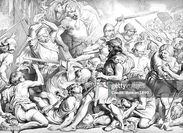 hereward the wake - looting stock illustrations