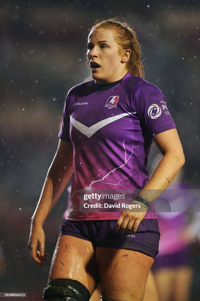 Loughborugh Rugby Catherine O'Donnell of Loughborough Lightning looks on during the ...