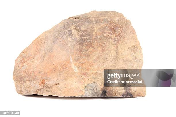 big piece of coarse rock with scratches and patterns - rock object stock pictures, royalty-free photos & images