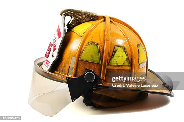 casco de bombero - casco herramientas profesionales fotografías e imágenes de stock