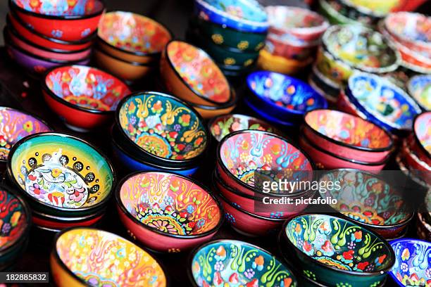 pottery art - bazaar market stockfoto's en -beelden