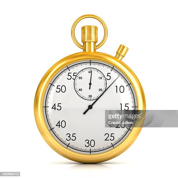 golden stopwatch - minute timer stock pictures, royalty-free photos & images