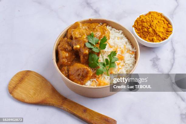 chicken curry bowl - curry stock-fotos und bilder
