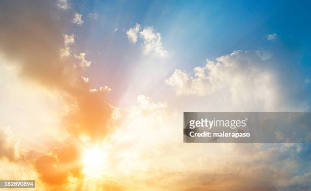 sunrise - clouds sky stock-fotos und bilder
