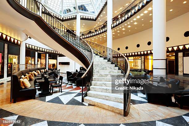 modern luxury staircase - entrance hall bildbanksfoton och bilder