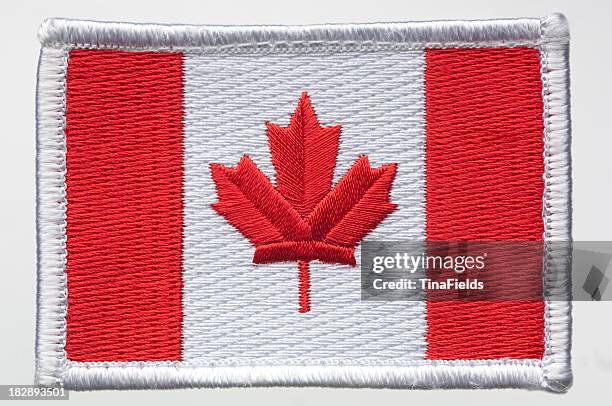 canada's flag patch. - name patch stock pictures, royalty-free photos & images