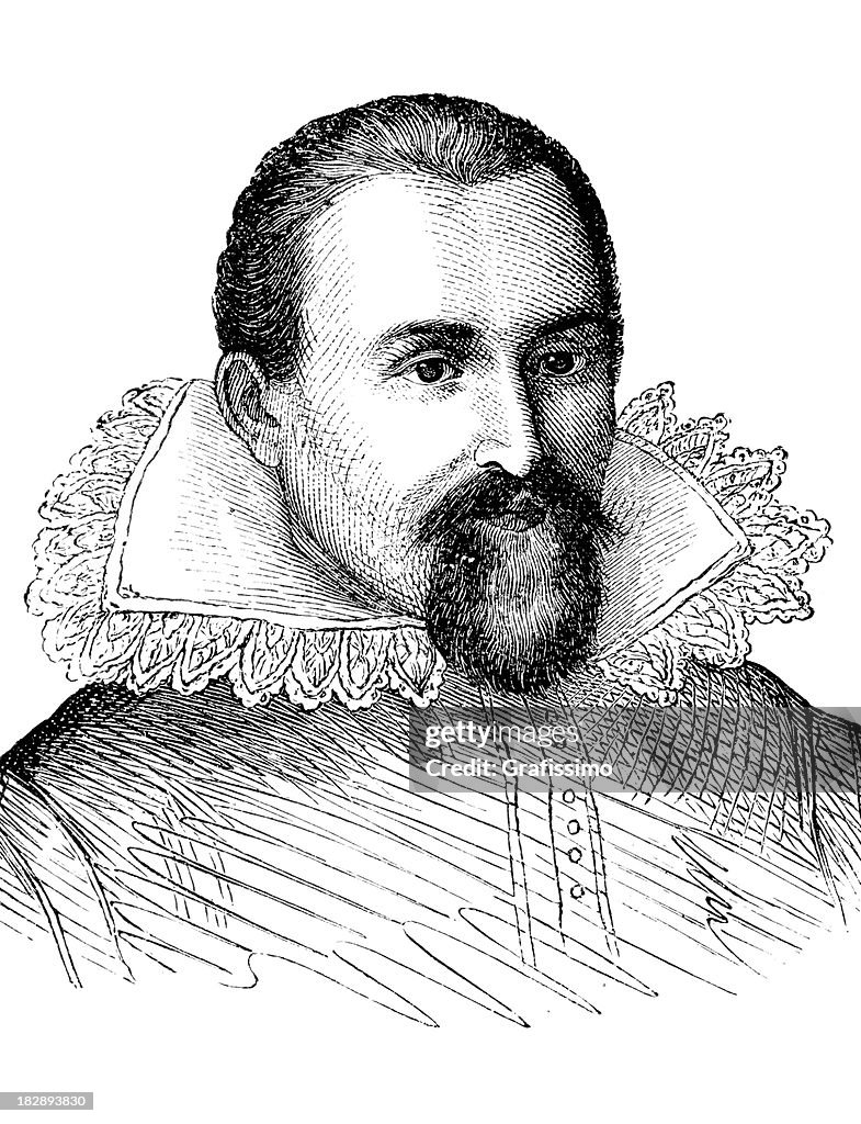 Engraving of astronomer Johannes Kepler from 1870