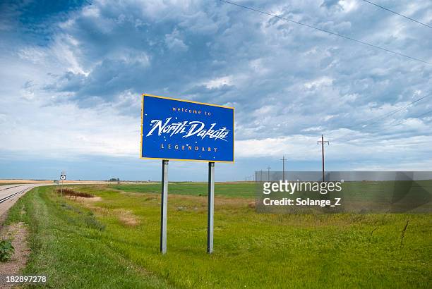 welcome to north dakota - north dakota stock pictures, royalty-free photos & images