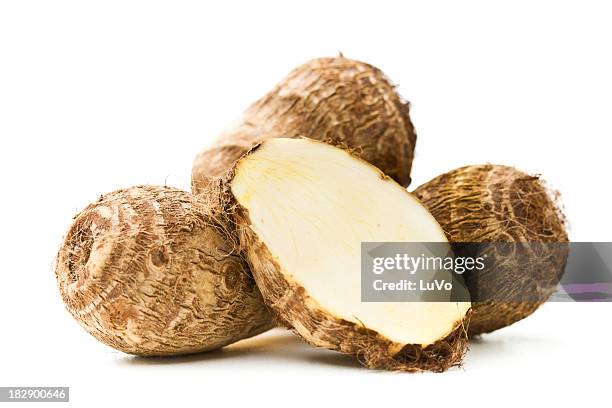 taro roots - taro stock pictures, royalty-free photos & images