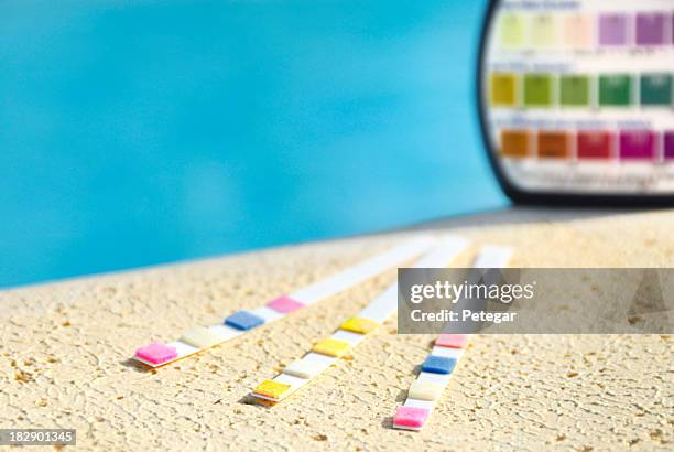 swimming pool water testing - ph balance stock pictures, royalty-free photos & images