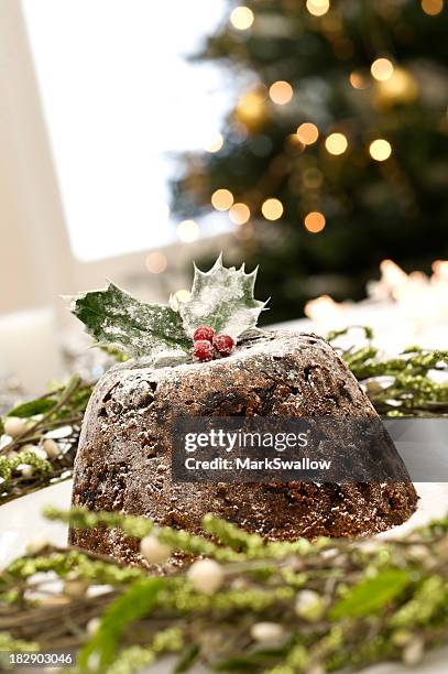 christmas pudding - christmas pudding stock pictures, royalty-free photos & images