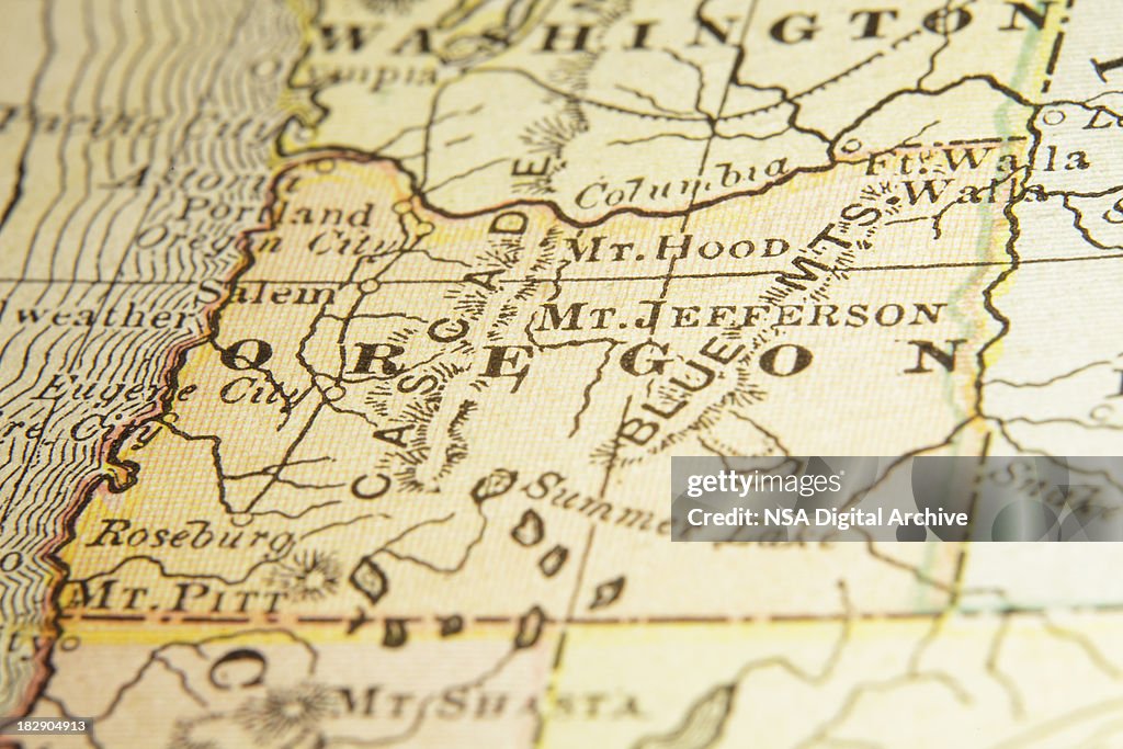 État d'Oregon carte (images haute résolution