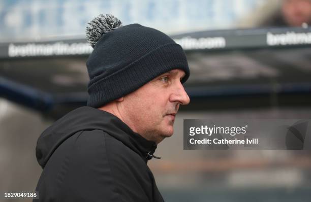 Paul Cook, manager of Chesterfield during the Emirates FA Cup Second Round match between Chesterfield and Leyton Orient at Technique Stadium on...