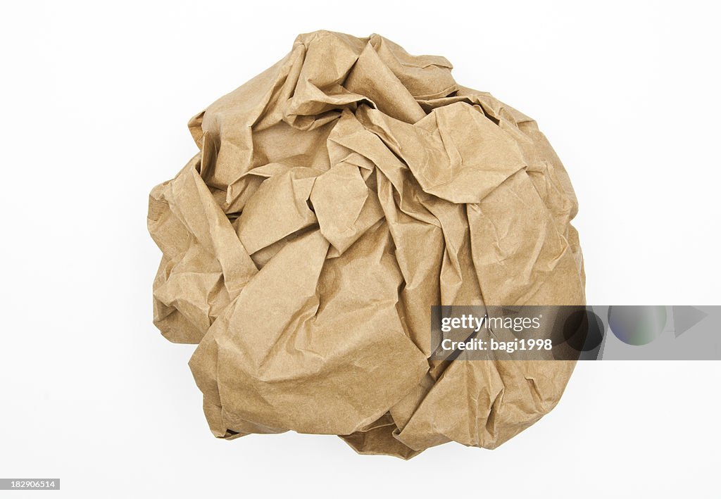 Crumpled paper ball