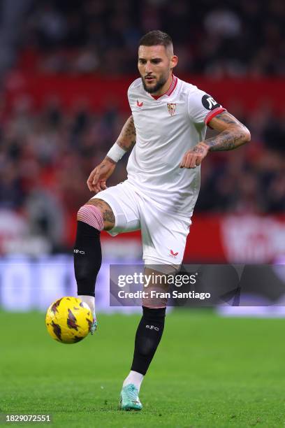 Nemanja Gudelj of Sevilla FC in action during the LaLiga EA Sports match between Sevilla FC and Villarreal CF at Estadio Ramon Sanchez Pizjuan on...