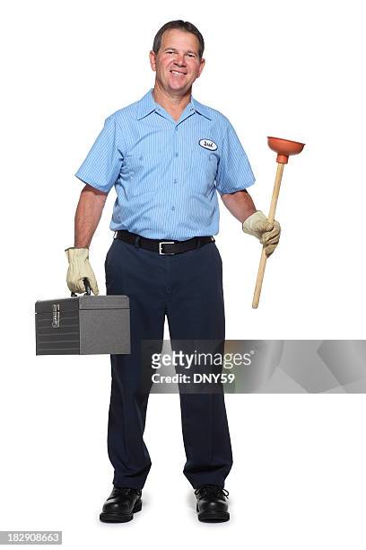 plumber - plunger stock pictures, royalty-free photos & images