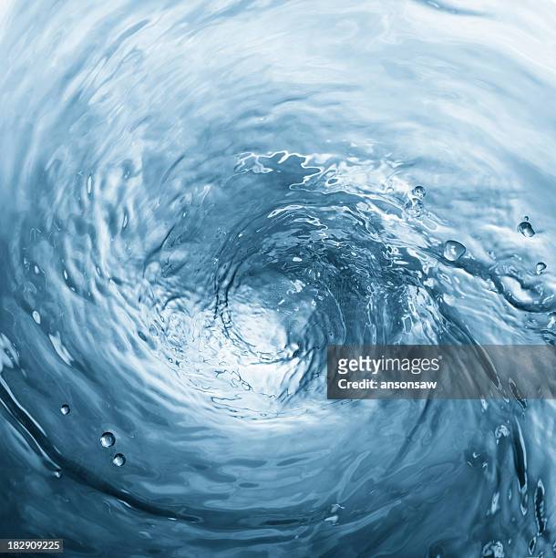 turbinio di acqua - spirale ricciolo foto e immagini stock