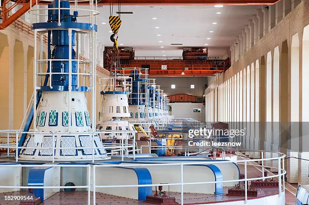 hydro-electric power generators - turbine generator stock pictures, royalty-free photos & images