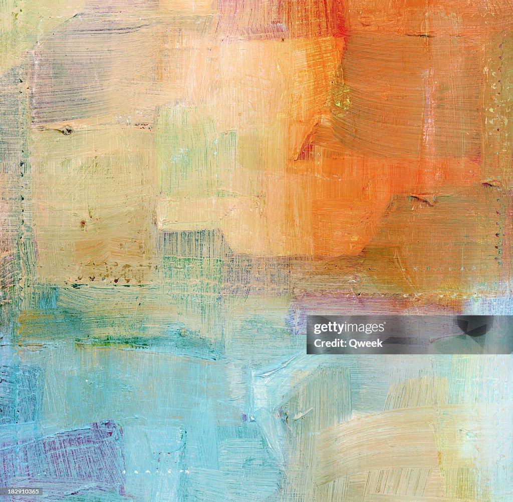 Painted Blue and Orange Background