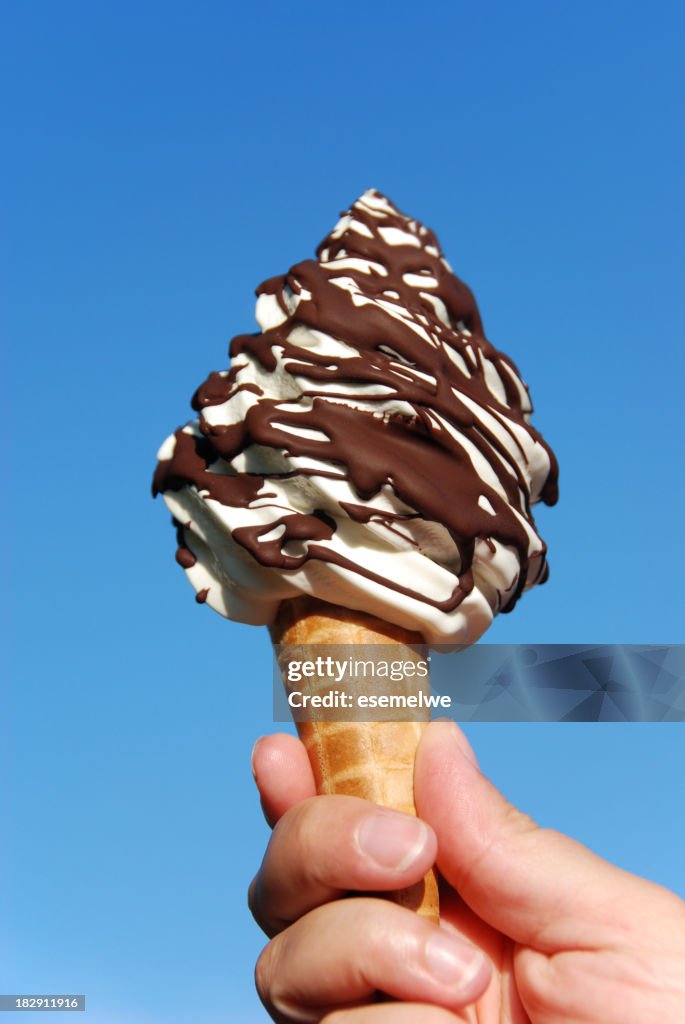 Delicious ice cream cone