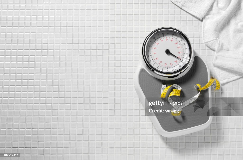 Bathroom Scales and Tape Measure