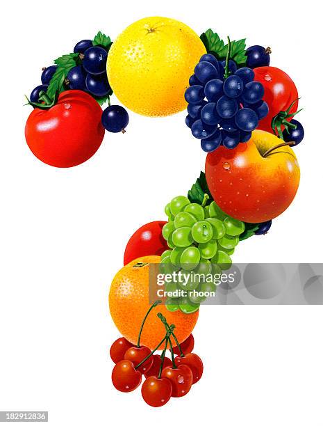 fruit question - question mark background stock illustrations