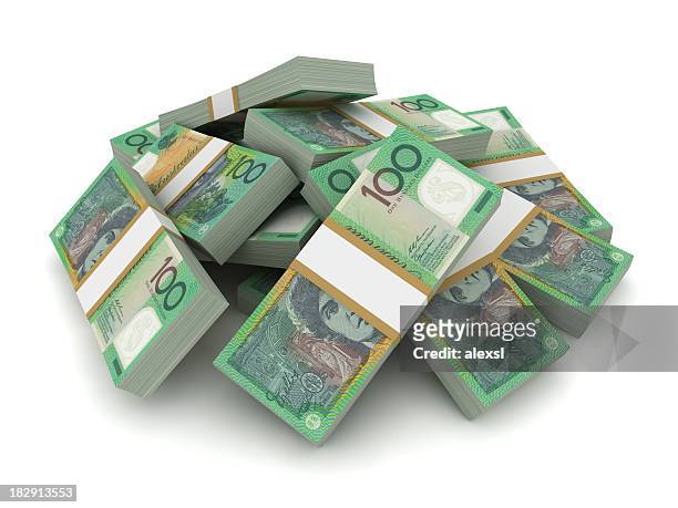 banconota del dollaro australiano - australian dollar foto e immagini stock